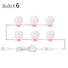 Load image into Gallery viewer, CanLing LED 12V Makeup Mirror Light Bulb Hollywood Vanity Lights Stepless Dimmable Wall Lamp 6 10 14Bulbs Kit for Dressing Table